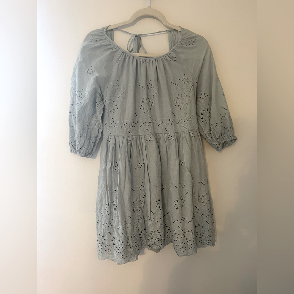Listicle Tiered Eyelit Dress